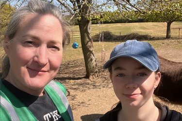 A selfie of Sarah and Jemima, our Standalone Farm volunteers