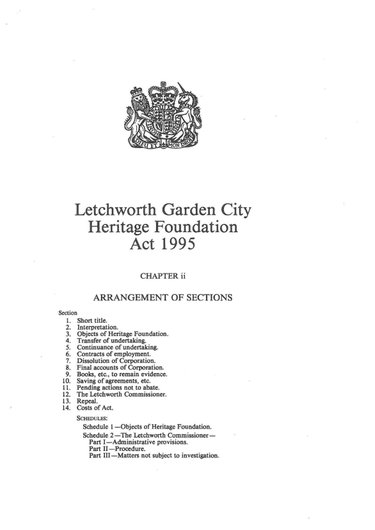 Foundation Act 1995 document thumbnail
